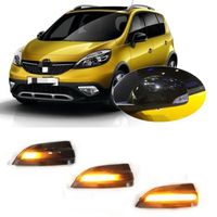 pour JZ Scenic - Clignotant dynamique noir fumé, accessoire pour Renault Scenic Grand Scenic 3 MKIII MK3 JZ