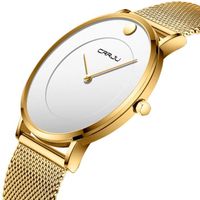 CRRJU montre de luxe pour hommes bracelet en acier inoxydable Simple mince Quartz hommes conception Simple horloge montre cadeau