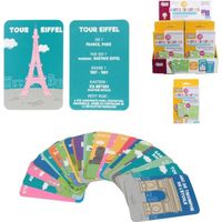 2 JEUX MÖMES Paquet de 30 Carte éducative J'apprends Les Monuments du Monde x 30 Flash Card Info au Dos