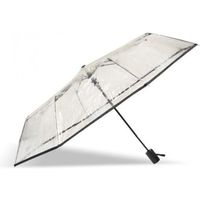 Isotoner - Parapluie cloche pliant transparent femme ouverture automatique (9466) pvc/ noir  taille 20 - 30 cm
