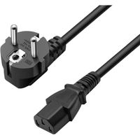 1.5m Câble d'alimentation IEC 320 C13 H05VV-F Cordon Électrique secteur pour PC, TV, Appareils Froids Imprimante, Moniteur,