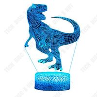 TD® Cadeau créatif lampe acrylique 3d dinosaure lampe stéréo led base lumière ambiante colorée enfants pat lampe de table