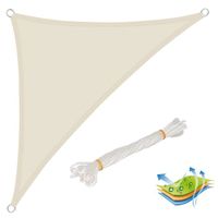 WOLTU Voile d’ombrage triangulaire en polyester, protection contre le soleil avec protection UV pour jardin ou camping,3.6x3.6x5.1