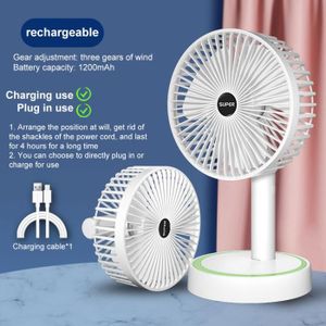 VENTILATEUR rechargeable - Ventilateur De Bureau Portable, Ven