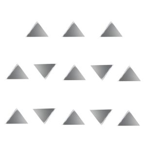 OBJET DÉCORATION MURALE Akozon Stickers muraux triangulaires en miroir pou