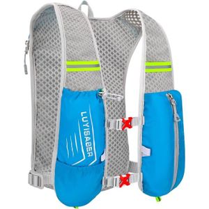 Gilet De Course UTOBEST 10L – Ultra-léger 220g, Multifonction, Compatible Poche à Eau 2L, Bandes Réfléchissantes, Gris, XL