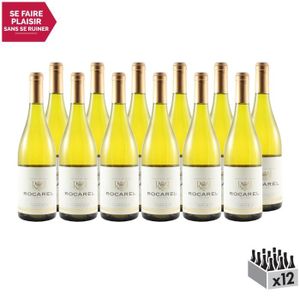 VIN BLANC Rocarel Blanc - Lot de 12x75cl - Maison Tramier - Appellation VDF Vin de France - Origine Bourgogne - Vin Blanc de Bourgogne -