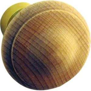1 x En bois Bouton Poignée de porte de cuisine tiroir en chêne massif bois diamètre 44 mm ronde