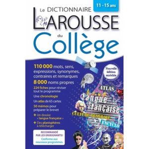 DICTIONNAIRES Le Dictionnaire Larousse du collège. Edition 2022