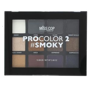 Palette De Maquillage Miss Cop Rayonnante 2 - 15 Fards à Paupières Multicolores, Tons Vibrants