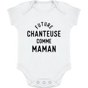 BODY body bébé | Cadeau imprimé en France | 100% coton | Future chanteuse comme maman