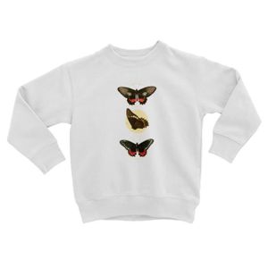 SWEATSHIRT Sweatshirt Enfant 3 Papillons Style minimaliste Bi