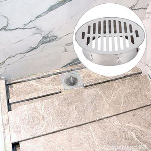 BONDE - CABOCHON gift-Siphon de sol en inox ronde Caniveau de Douche pour salle de bain WC balcon HB057