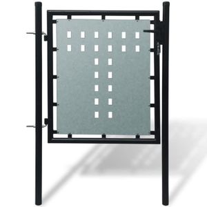PORTAIL - PORTILLON VX - Portail simple de clôture Noir 100x150 cm