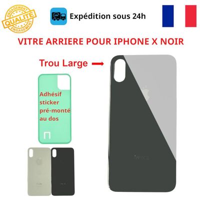 Vitre Arrière Pour IPhone X Blanc Avec Adhésif - Référence P-001-001-006, Marque Globalstock, Neuf