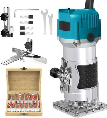 Défonceuse à Bois Sans Fil 30 000 Tr/min - Kit Avec 16 Fraises, Batterie 21V 4Ah, 6 Vitesses, Pour Bricolage - 10
