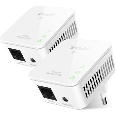 Fritz!Powerline 1260 WLAN Set International - Adaptador/Extensor de Red por línea eléctrica, PLC, IEEE P1901, 1200 Mbps, Base WiFi AC integrada, Mesh, 1 Puerto Gigabit, Interfaz en Español
