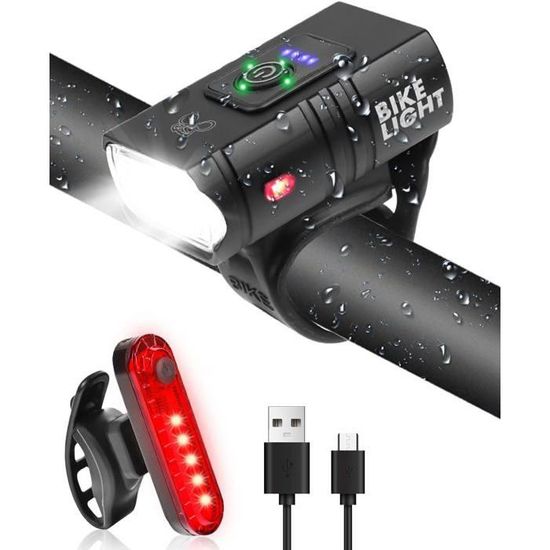 Lampe Vélo LED Yinuohua 1400 Lumens - Rechargeable USB 4000mAh, 5 Modes, Étanche IPX5 | Phare Puissant Pour Cyclisme Nocturne