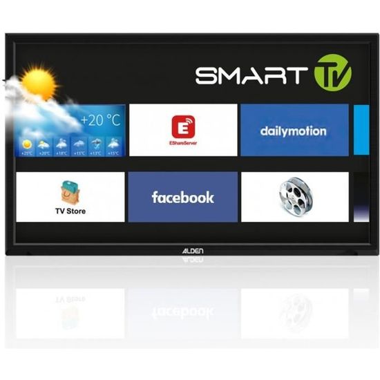 Téléviseur ALDEN TV LED 22" 55cm - Smart TV - Bluetooth - Full HD - Noir
