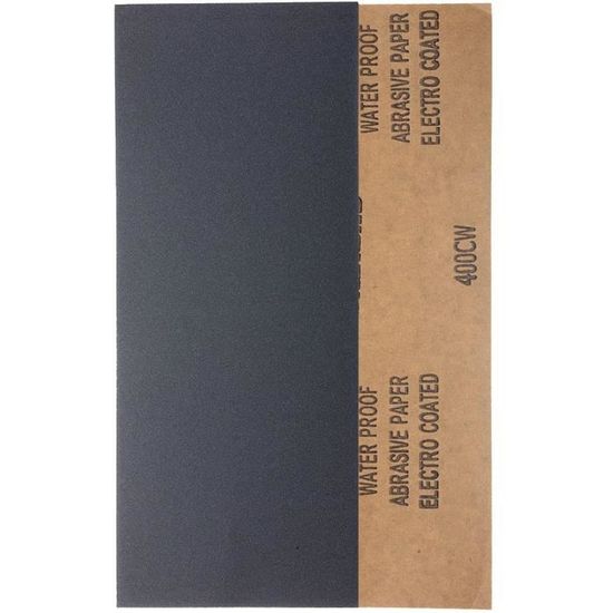 Papier Abrasif Ultra Fin Grain 800 – Lot De 10 Feuilles 23x9,5 Cm – Carbure De Silicium – Ponçage Humide/sec – Bois, Métal, Verre