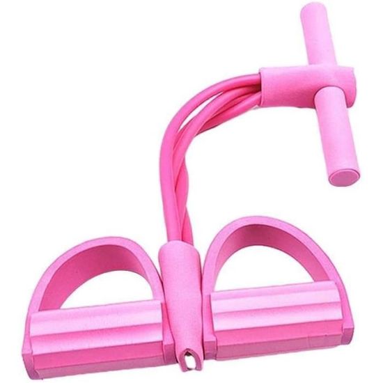 Bandes De Résistance Fitness Avec Poignées Et Pédale - 4 Tubes élastiques - Pour Musculation, Yoga, Abdos - Maison, Bureau