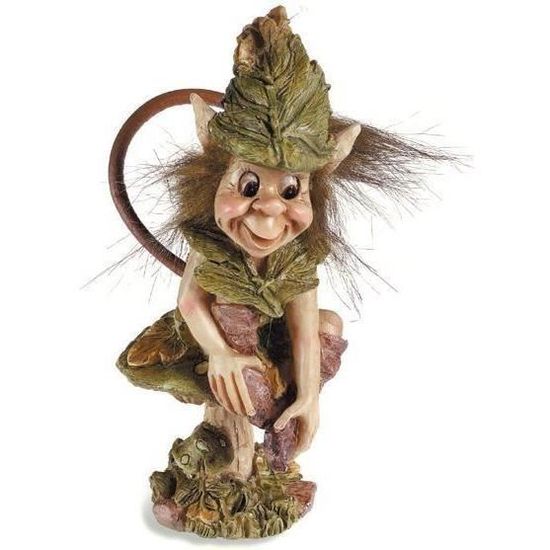 Figurine statuette troll sur champignon en résine - Cdiscount Maison