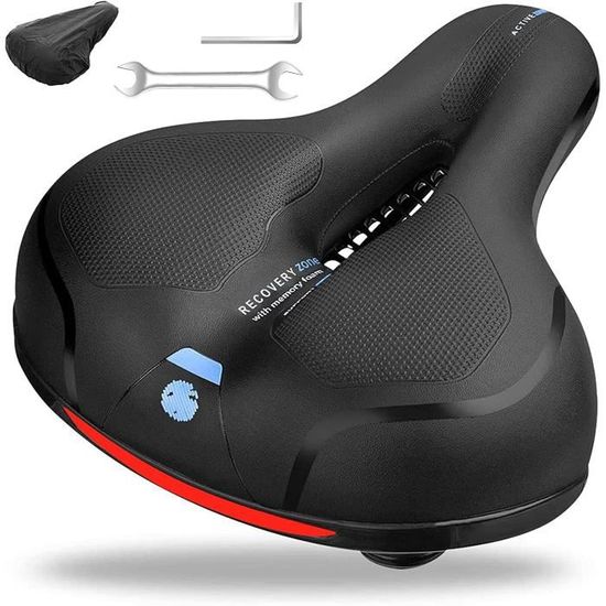 Selle De Vélo Ergonomique Avec Gel - Creux, Imperméable, Noir