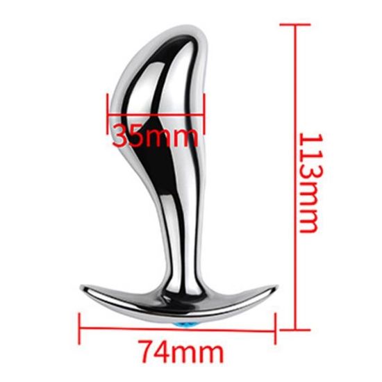 Plug Anal En Acier Inoxydable Argenté - Dilatateur Pour Massage Prostatique