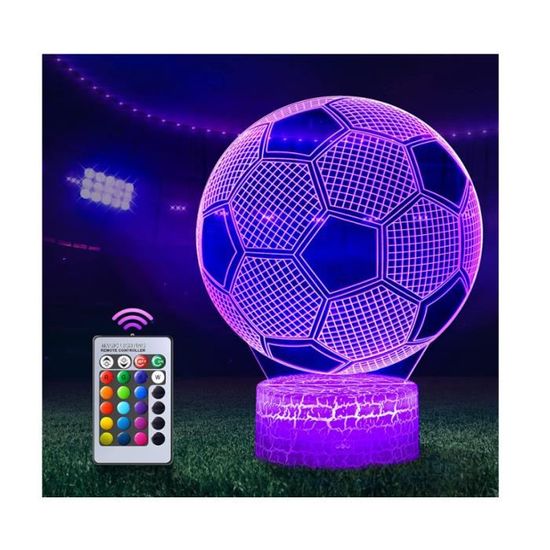 Basketball Veilleuse 3D Lampe Optique Illusion Veilleuse Enfant, Lampe De Nuit Pour Chevet Table
