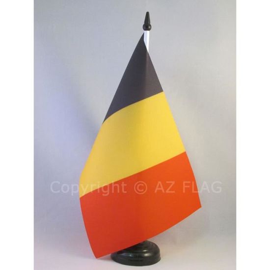 Drapeau De Table Belgique En Bois Vernis Drapeaux De Table