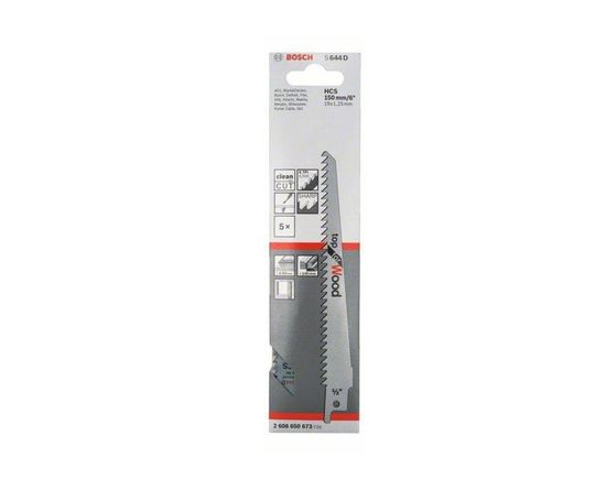 5 Lames Scie Sabre SabreCut 150mm 6TPI - Coupe Bois Rapide, Compatible Bosch DeWalt Makita