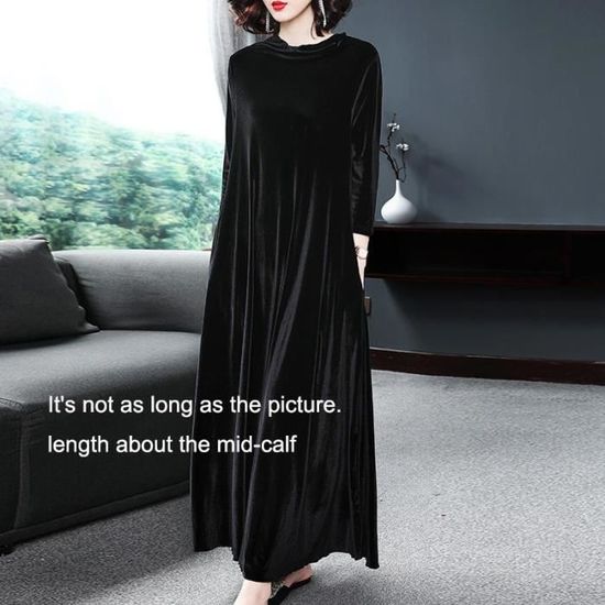 Robe Pull Femme Oversize - Longueur Genou, Col Rond, Manches Longues - Laine Tricotée Pour Automne/Hiver