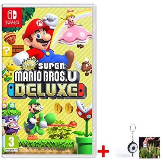 New Super Mario Bros U Deluxe Jeu Switch + Flash LED Offert