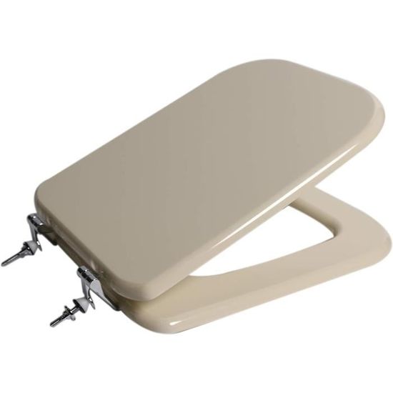 Abattant WC Kiamami Pour Ideal Standard Conca - Blanc Européen, MDF Laqué, Fixation Oblique