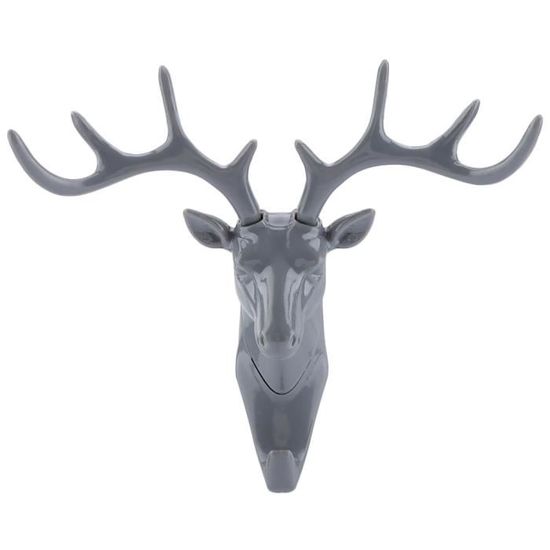 Sculpture Murale Tête De Cerf Géométrique Moderne - Décoration 3D Résine Noire
