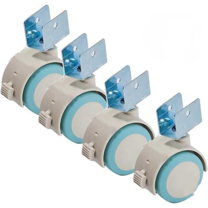 Roulettes Pivotantes Pour Berceau De 1,5 Po 38 Mm Avec Support En U