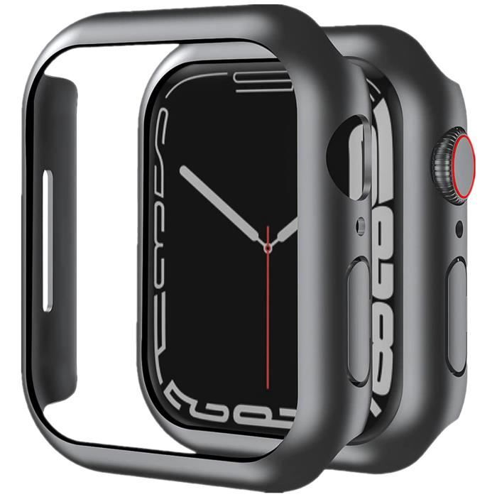 Coque de protection Yuan Yuan pour Apple Watch Serie 4 44 mm en silicone TPU noir anti-rayures Coque de protection Yuan Yuan pour Apple Watch Serie 4 44 mm en silicone TPU noir anti-rayures