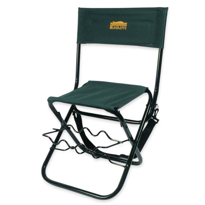 LINEAEFFE Siège pliant en Toile avec support de canne - Vert - 67x31x40 cm
