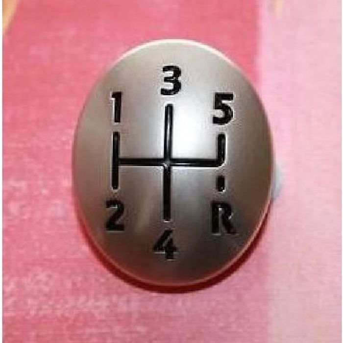 Pastille badge de levier de pommeau de 5 vitesses Argent Chrome RENAULT CLIO - MEGANE - KANGOO - SCENIC - LAGUNA - MODUS - TWINGO -