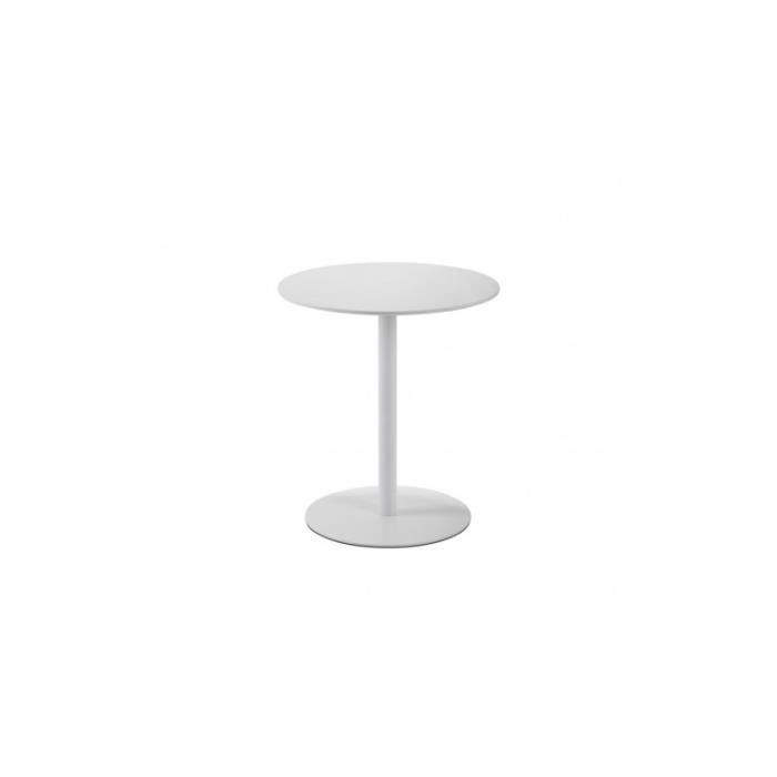 Table d'appoint guéridon blanc laqué PURE