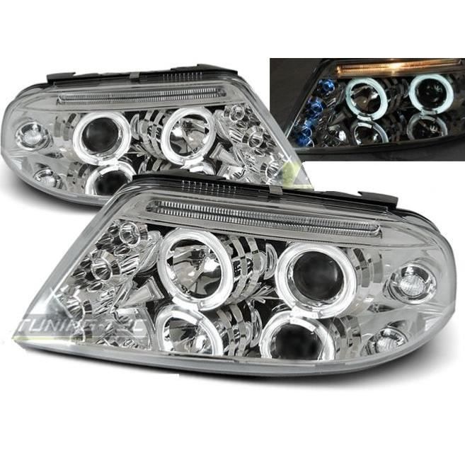 Paire de feux phares VW Passat 3BG 00-05 angel eyes chrome-27362008