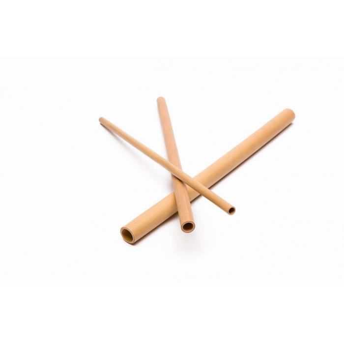 Zéro déchet Pailles en bambou 20cm x 6-9 mm (non bio) - Zéro déchets