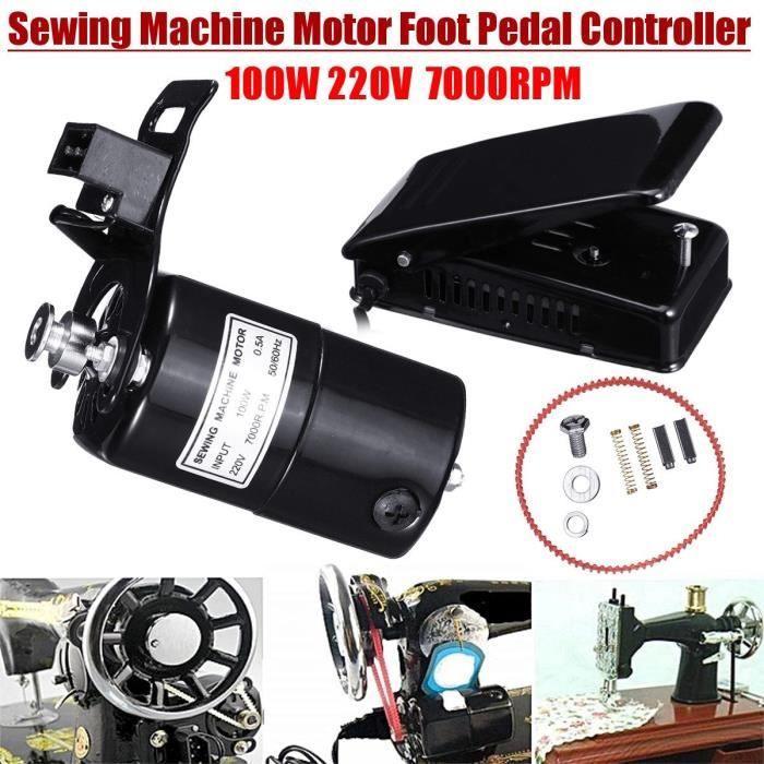 MACHINE A COUDRE,Moteur de Machine à coudre 220V 100W,Moteur de couture 7000RPM,moteur de couture avec pédale de contrôleur de #B