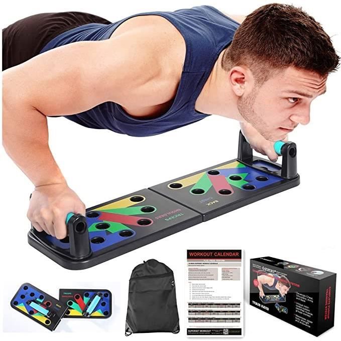 Push-up de Système Planche a Pompe Traction Amovible Portable Fitness Entraînement de Force Outil auxiliaire à la Traction