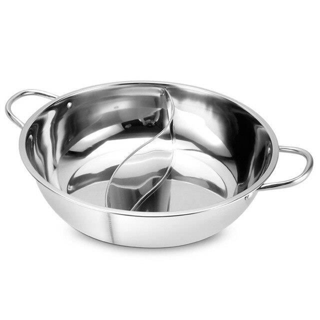 Cuisinière à gaz à Induction Durable Marmite en acier inoxydable de 30cm Shabu Shabu cuisine, double Site, cuisinière à*ES10149