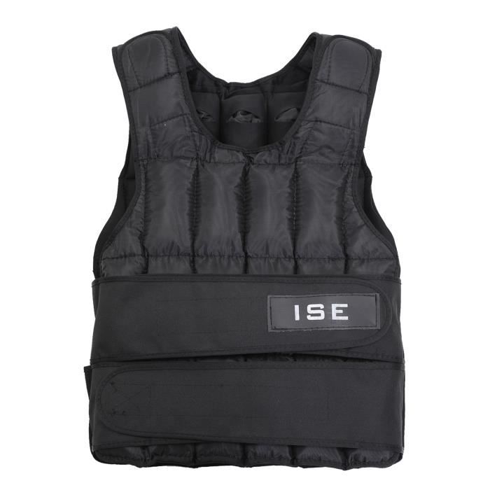 ISE Gilet lesté réglable de 15kg Poids gilets pour Poids Entrainement Musculation Exercice
