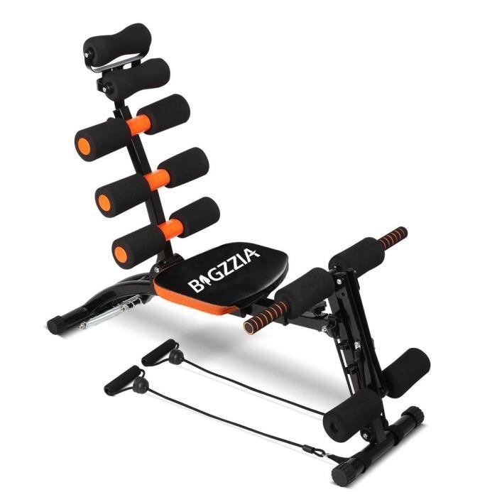 YEEZEE Appareil de musculation pour abdominaux 5 en 1,bras dos et épaules,Noir et orange