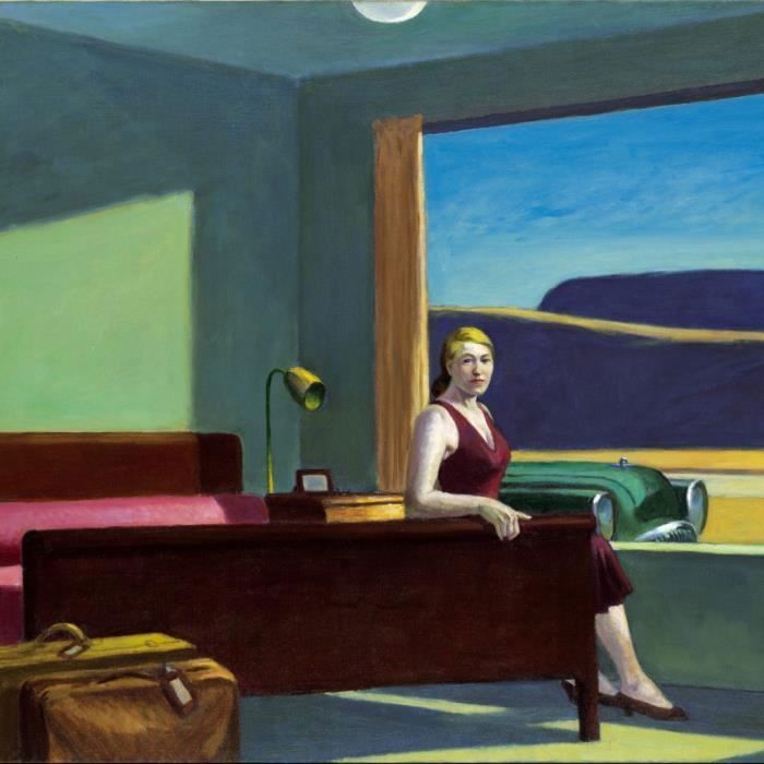 Poster Affiche Western Motel Edward Hopper Peinture Realisme Amerique 31cm x 31cm