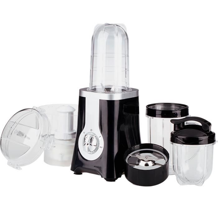 FINECOOK BL316N Mixeur multifonctions - 10 Pièces - Noir