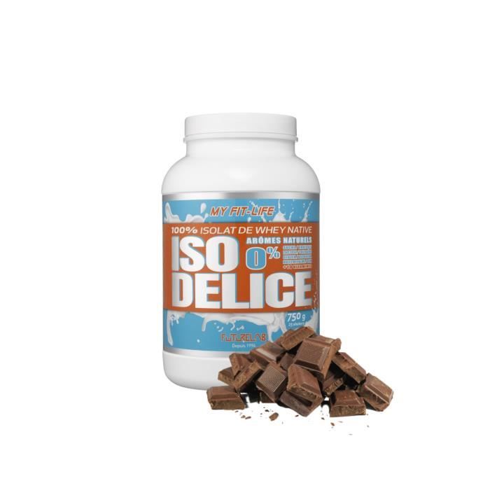 Iso Delice 750g Chocolat - 100% protéine isolate de whey native